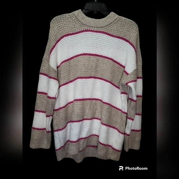 AMERICAN EAGLE XS WOMEN'S OVERSIZED SWEATER STRIPES - Picture 9 of 9